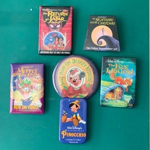 Set of 6 vintage Disney movie pins